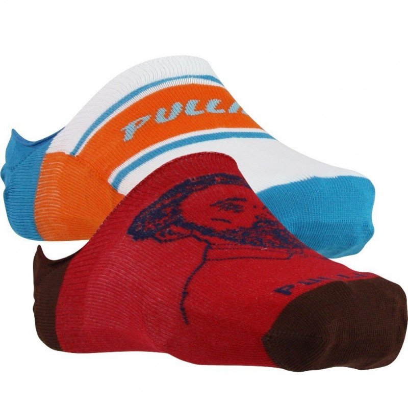 LOT DE 2 Socquettes Chaussettes Mixte BEBAR Rouge et Orange