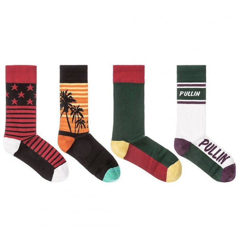 PULL IN Lot de 4 paires de Chaussettes Mixte Coton PACK22 Multicolore