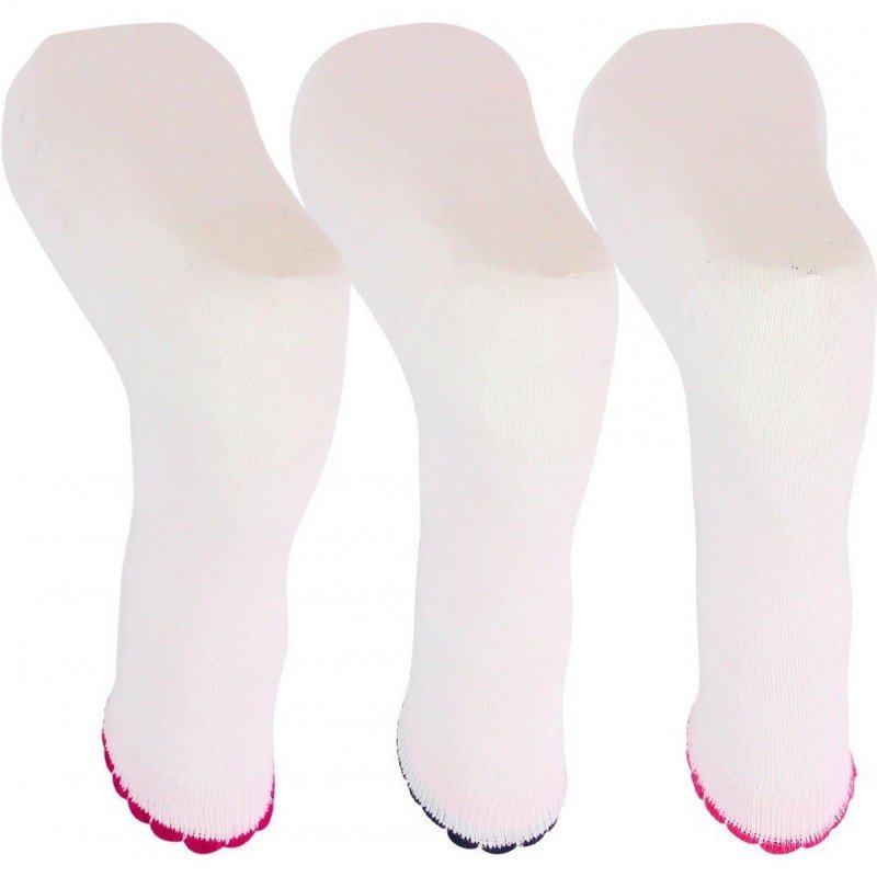 TWINDAY Lot de 3 paires de Chaussettes Fille Coton CAPETINE Rose pâle