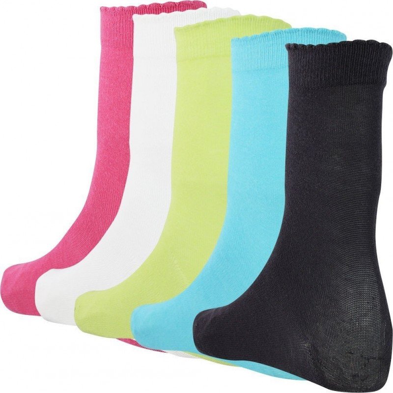 TWINDAY Lot de 5 paires de Chaussettes Fille Coton CAPETINEFASHION Multicolore