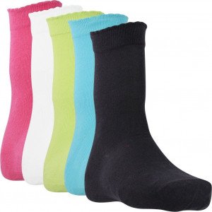 TWINDAY Lot de 5 paires de Chaussettes Fille Coton CAPETINEFASHION Multicolore