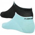 AIRNESS Lot de 2 paires de Socquettes Fille Coton PANTHERE Anthracite Cyan