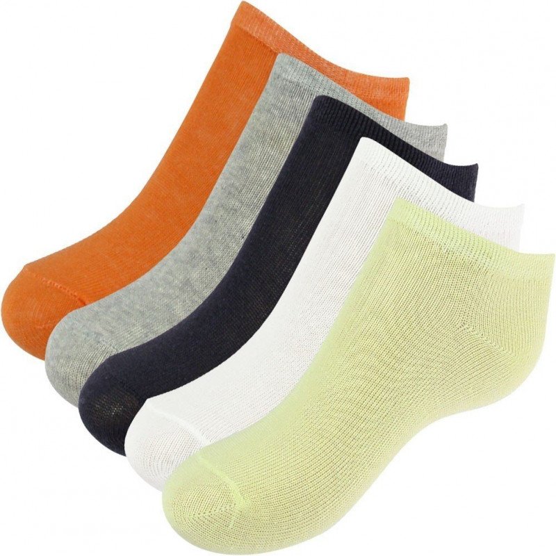 TWINDAY Lot de 5 paires de Socquettes Bébé Garçon Coton LESUNIES Vert Orange