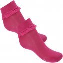 TWINDAY Lot de 2 paires de Socquettes Bébé Fille Coton REVERSDENTELLE Fuchsia