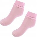 TWINDAY Lot de 2 paires de Socquettes Bébé Fille Coton REVERSDENTELLE Rose moyen