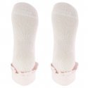 TWINDAY Lot de 2 paires de Socquettes Bébé Fille Coton REVERSDENTELLE Rose pâle