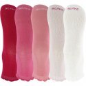 TWINDAY Lot de 5 paires de Chaussettes Bébé Fille Coton LESUNIS Rose Blanc