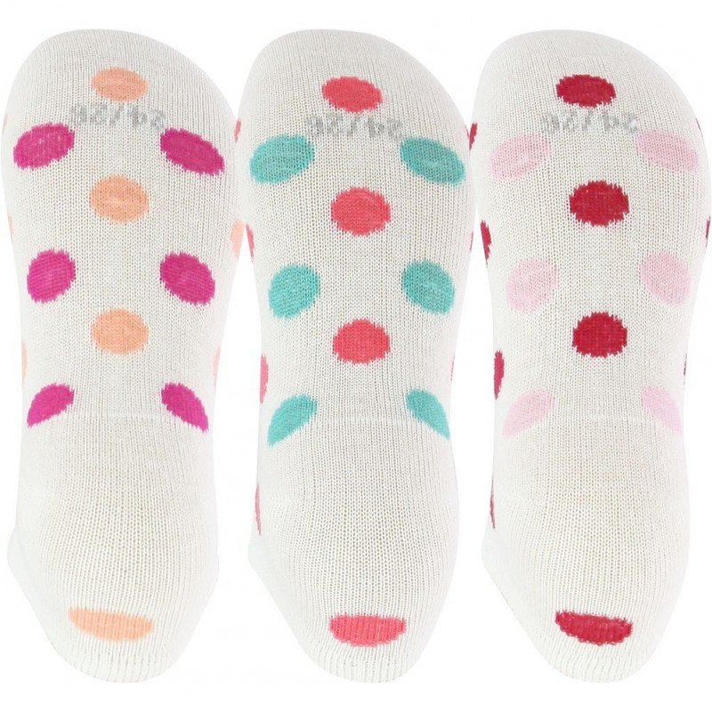 TWINDAY Lot de 3 paires de Socquettes Bébé Fille Coton RIENQUEDESPOIS Blanc Multicolore