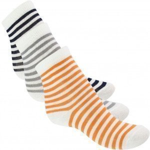 TWINDAY Lot de 3 paires de Chaussettes Bébé Garçon Coton LESRAYURES Blanc Gris Orange