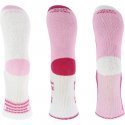 TWINDAY Lot de 3 paires de Chaussettes Bébé Fille Coton SPORTY Rose Blanc