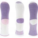 TWINDAY Lot de 3 paires de Chaussettes Bébé Fille Coton SPORTY Violet Blanc