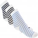 TWINDAY Lot de 3 paires de Chaussettes Bébé Garçon Coton LESRAYURES Blanc Bleu