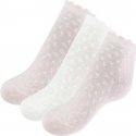 TWINDAY Lot de 3 paires de Chaussettes Bébé Fille Coton UNIEPOIS Rose Blanc