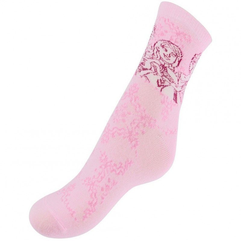 DISNEY Chaussettes Fille Coton ELSA ANNA Rose REINE DES NEIGES