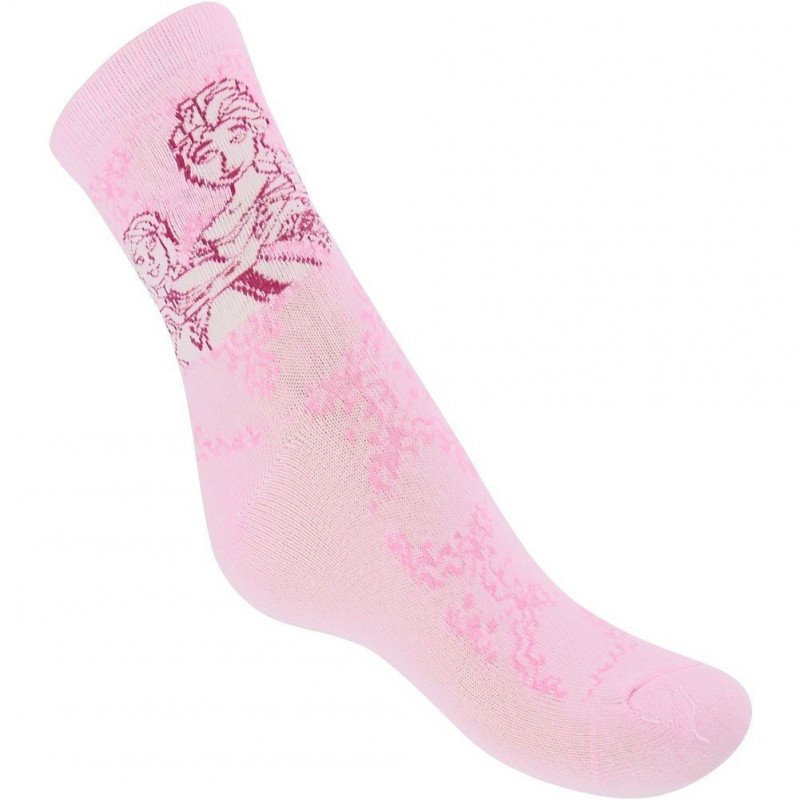 DISNEY Chaussettes Fille Coton ELSA ANNA Rose REINE DES NEIGES