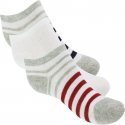 TWINDAY Lot de 3 paires de Socquettes Bébé Garçon Coton RIENQUEDESRAYURES Blanc Gris Rouge