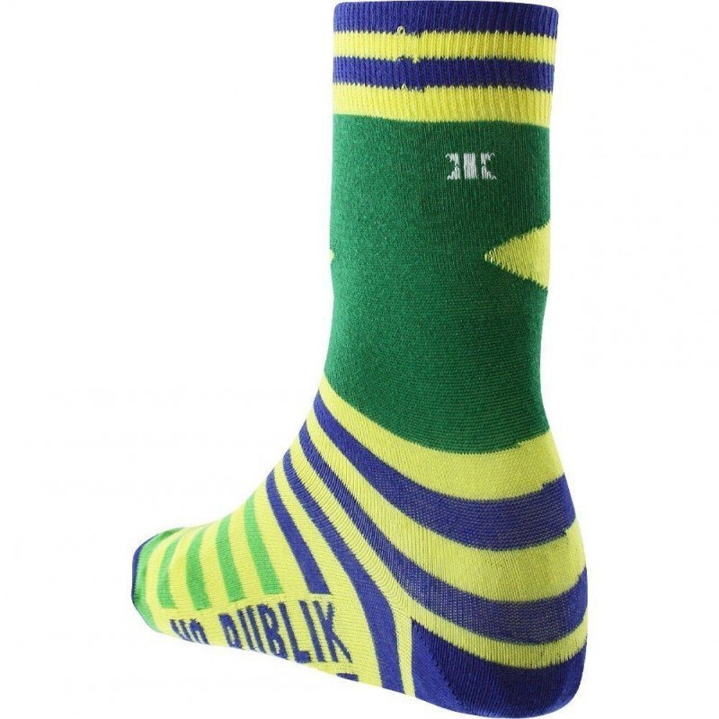 NO PUBLIK Chaussettes Homme Coton BRESIL Bleu Vert Jaune