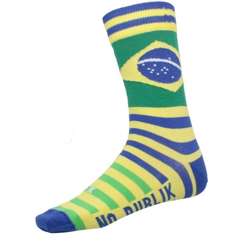 Chaussettes Homme BRESIL Bleu et Jaune