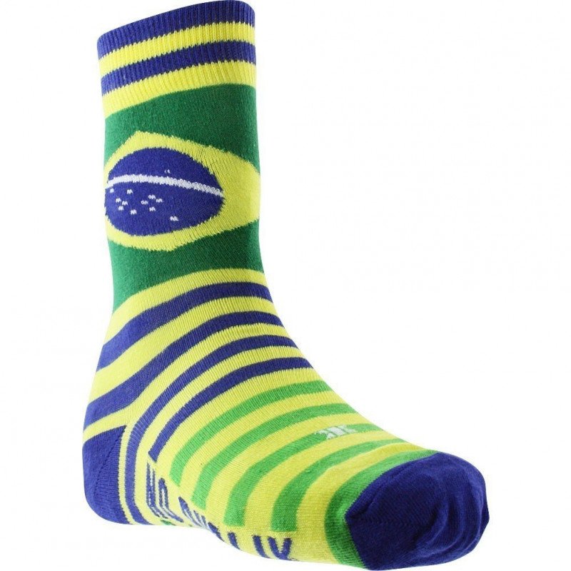 Chaussettes Homme BRESIL Bleu et Jaune