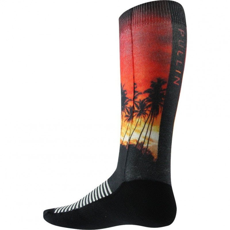 Chaussettes Hautes Mixte LONGKOKOMO Noir et Rouge