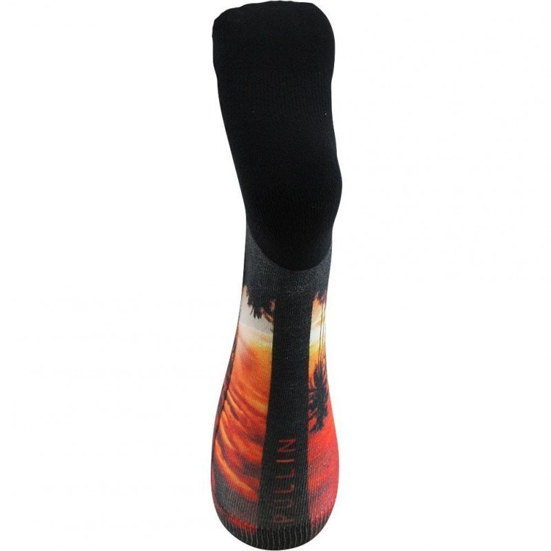 Chaussettes Hautes Mixte LONGKOKOMO Noir et Rouge