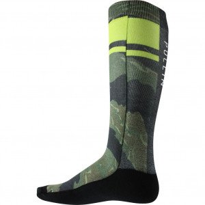 PULL IN Chaussettes Hautes Microcoton LONGCAMOSTRIPE Vert Noir