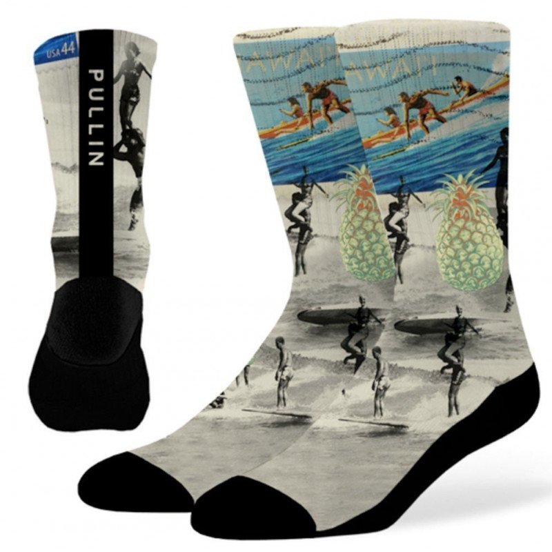 Chaussettes Hautes Mixte LONGHAWIIKIKI Noir et Gris