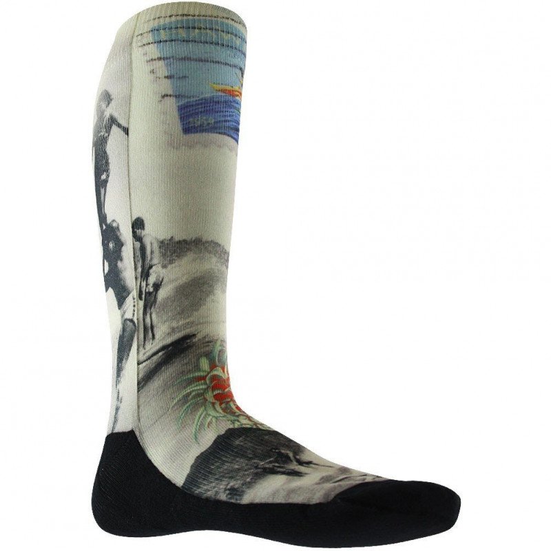 Chaussettes Hautes Mixte LONGHAWIIKIKI Noir et Gris