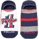 PULL IN Lot de 2 paires de Socquettes Mixte Coton EVEL Bleu Blanc