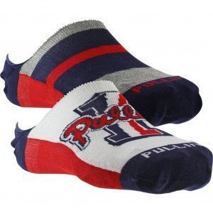 PULL IN Lot de 2 paires de Socquettes Mixte Coton EVEL Bleu Blanc
