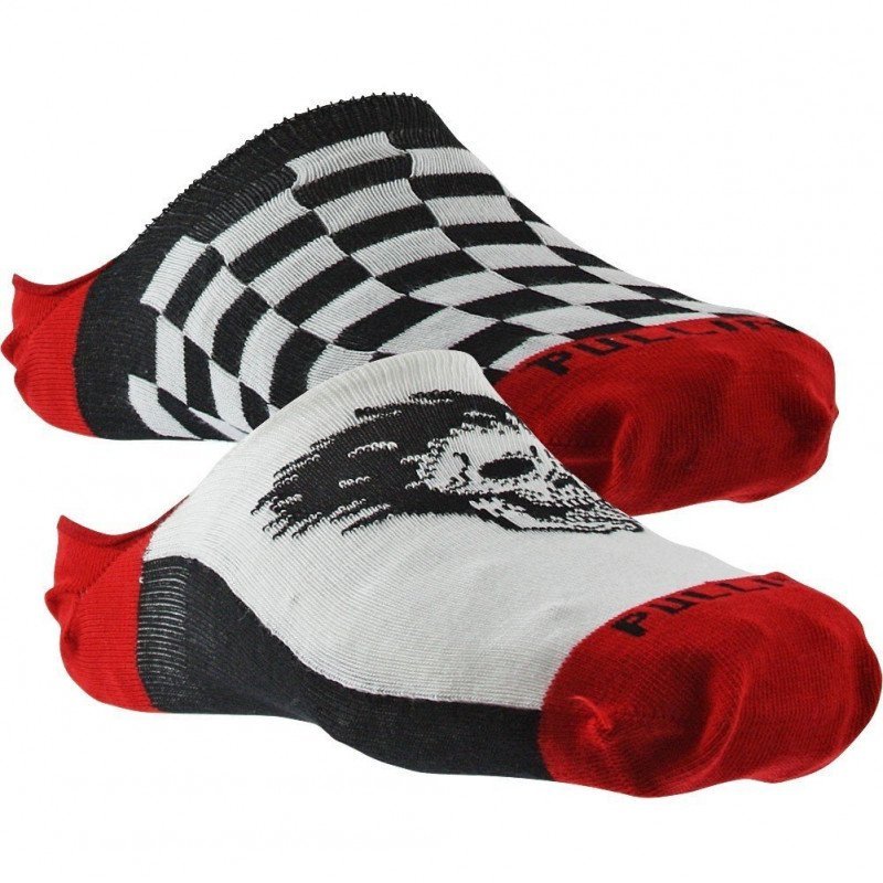 PULL IN Lot de 2 paires de Socquettes Mixte Coton DEADLIFE Blanc Noir
