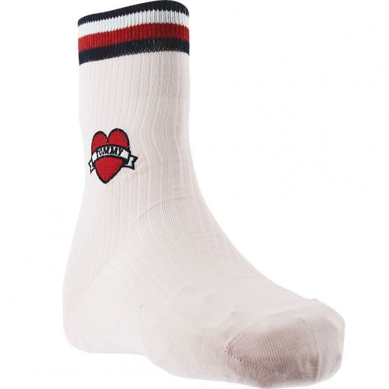 TOMMY HILFIGER Chaussettes Femme Coton LOVEPATCHES Rose pâle