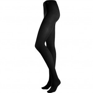 TOMMY HILFIGER Collant Femme Opaque TIGHTS Noir 60D