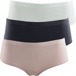 DIM 3 Boxers Femme Coton ECODIM Gris granite Rose meringue Blanc