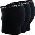 DIM Lot de 3 Boxers Homme Coton STRETCH Noir