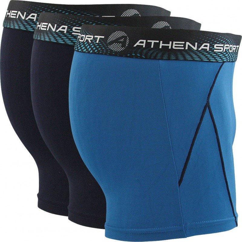 LOT DE 3 Boxer Sous-vêtements Homme TRAINING Bleu et Marine