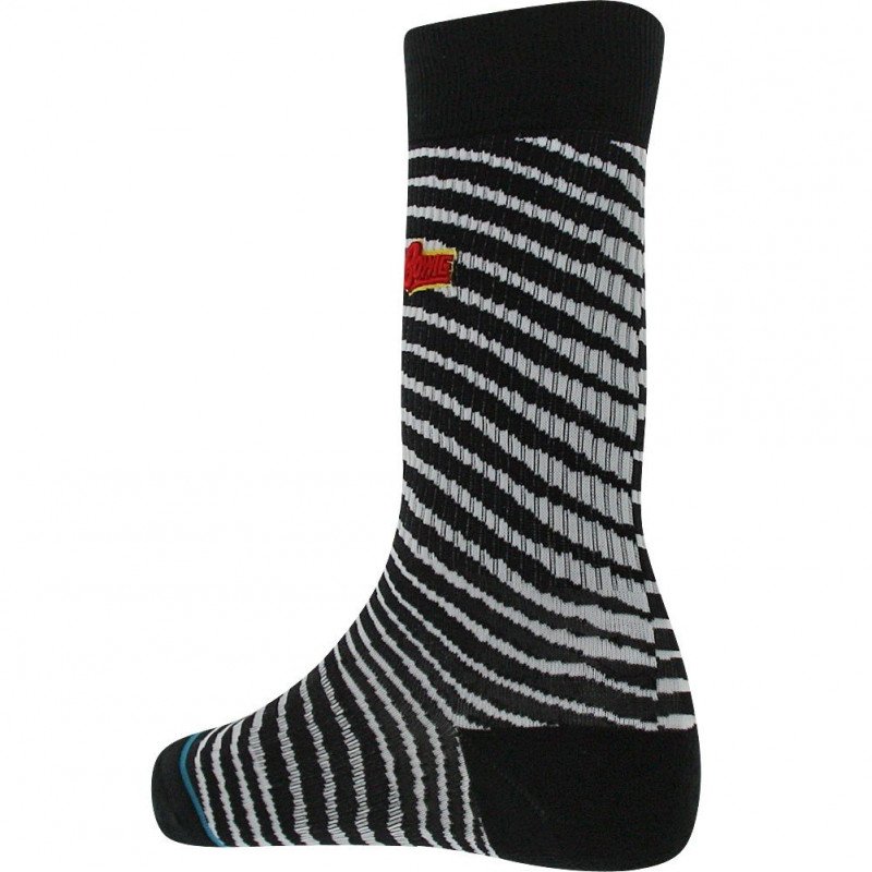 STANCE Chaussettes Mixte  Microcoton BLACKSTAR Noir Blanc BOWIE