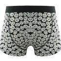 HAPPY SOCKS Boxer Homme Coton TWISTEDSMILE Noir Blanc