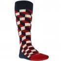 HAPPY SOCKS Chaussettes Mixte Coton FILLEDOPTIC Marine Rouge