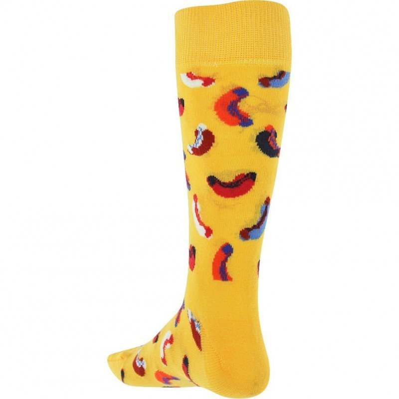 HAPPY SOCKS Chaussettes Mixte Coton HOTDOGSOCK Jaune