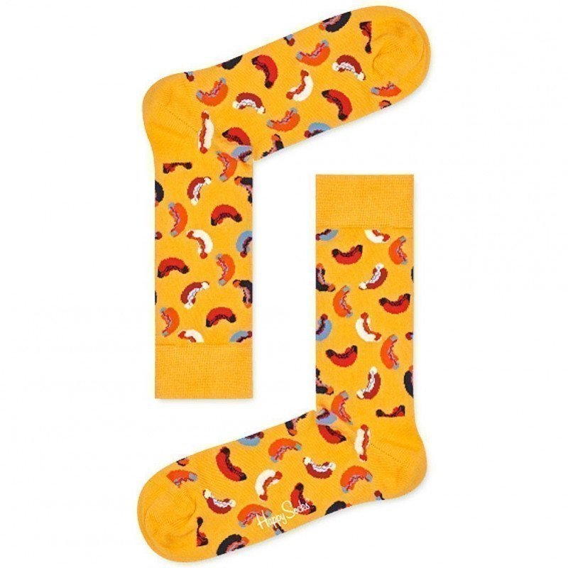 Chaussettes Mixte HOTDOGSOCK Jaune et Multicolore