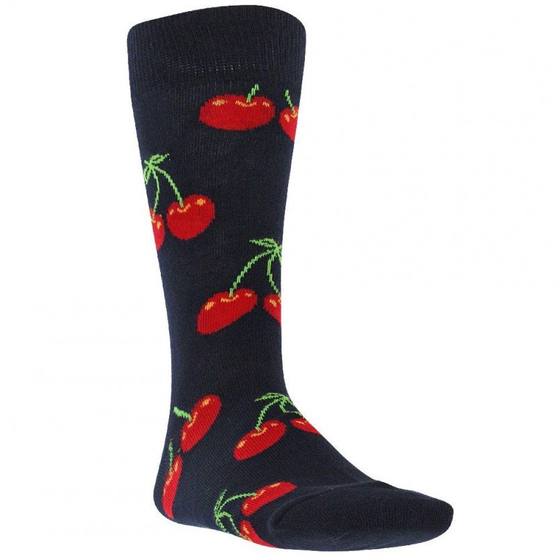 HAPPY SOCKS Chaussettes Mixte Coton CHERRY Marine Rouge