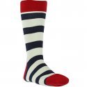 HAPPY SOCKS Chaussettes Mixte Coton STRIPE Bleu Blanc Rouge