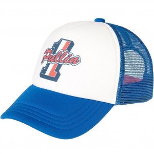 PULL IN Casquette Homme Microcoton TRUCKEVEL Bleu Blanc