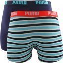 LOT DE 2 Boxer Sous-vêtements Garçon PRINTED STRIPE Orange et Bleu