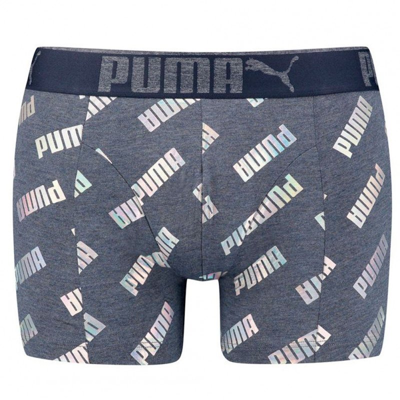PUMA Boxer Homme Coton FOIL PRINT Marine