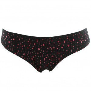 SIMPLY ME Shorty Femme Coton ASS4 Symboles Noir Rose