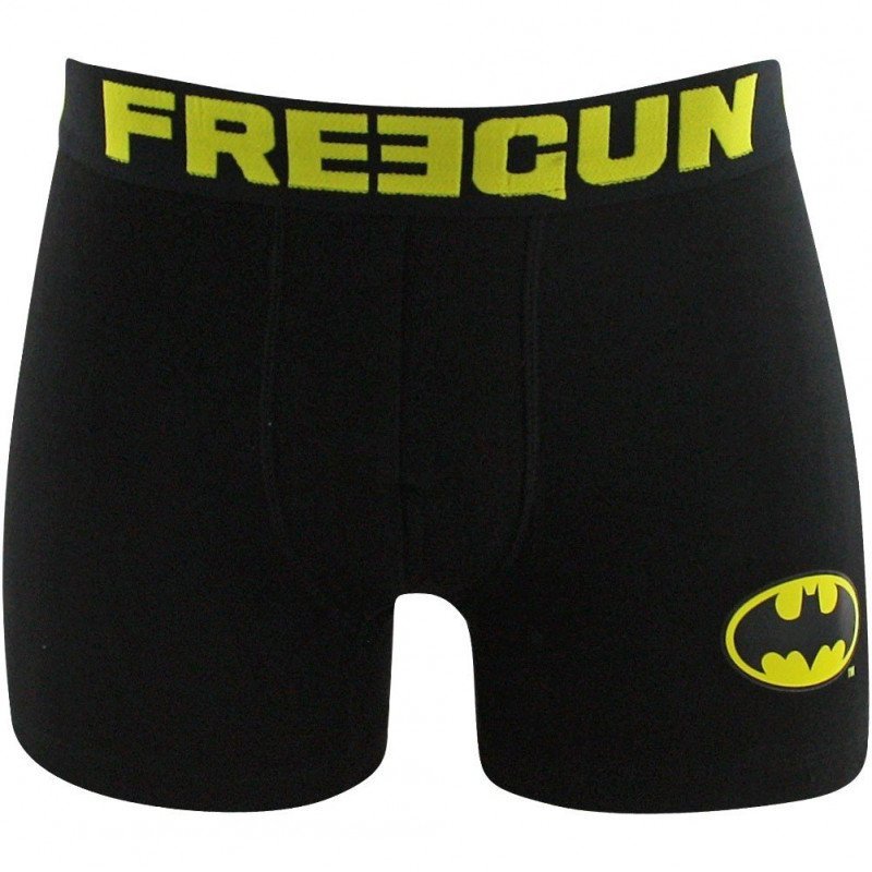 FREEGUN Boxer Homme Coton BA2 Noir Jaune DC COMICS