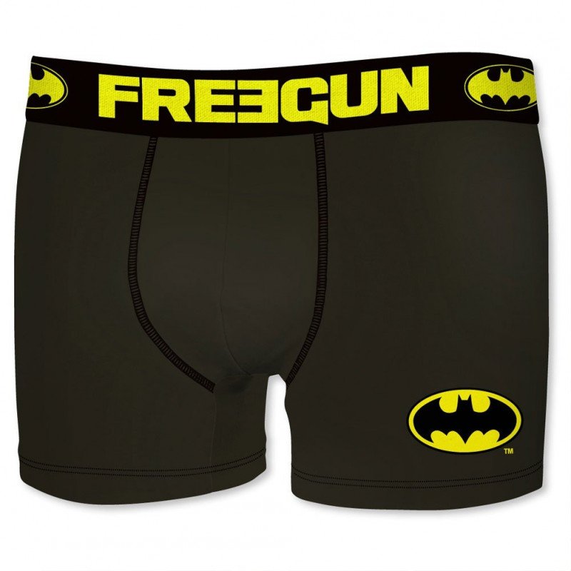 FREEGUN Boxer Homme Coton BA2 Noir Jaune DC COMICS