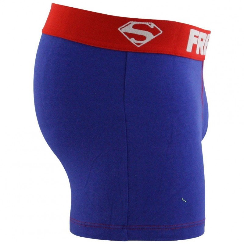 FREEGUN Boxer Homme Coton SU1 Bleu Rouge DC COMICS